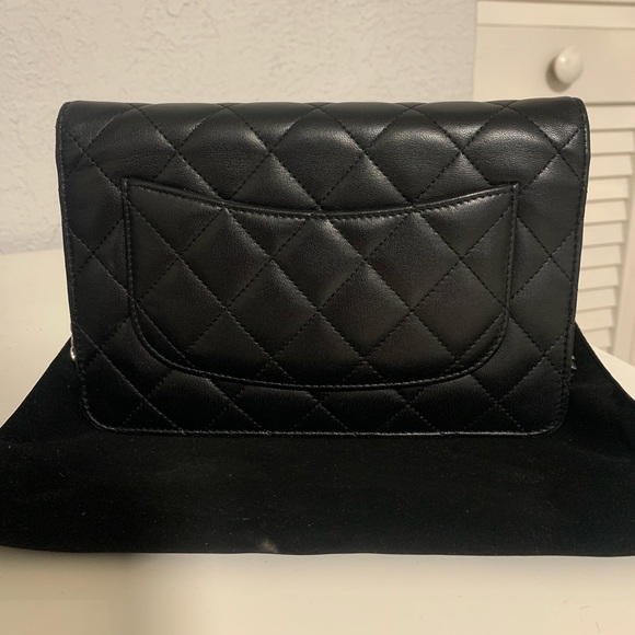 Chanel Black Quilted Leather Wallet On Chain Bag - Picture 2 of 14